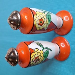 Art deco lusterware salt and pepper set